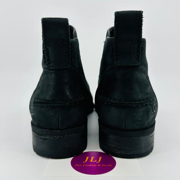 UGG Women's Aureo II Black Waterproof Leather Ankle Booties 1105865 Size 9 - Picture 6 of 11